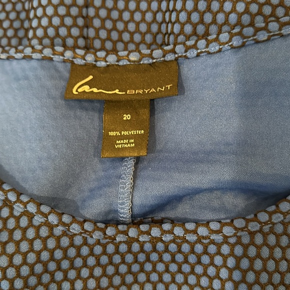 LANE BRYANT BLUE BLACK FISHNET FIT FLARE SLEEVELESS DRESS ROCKABILLY 20 - Picture 7 of 9